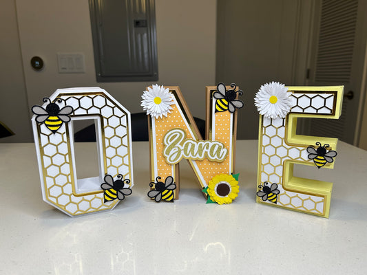 Bumble Bee 3D Letters